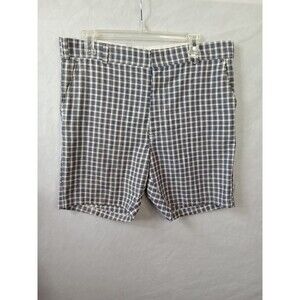 Vintage Brentwood Sportswear 34 Mens Checkered BLUE AND WHITE Shorts